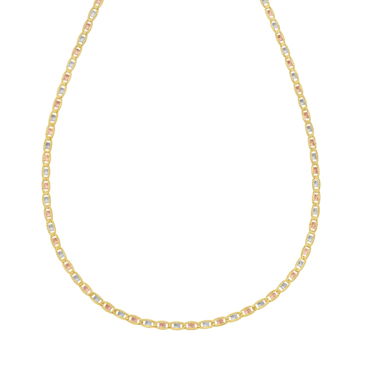 14K Gold 2.5mm Pave Valentino Chain