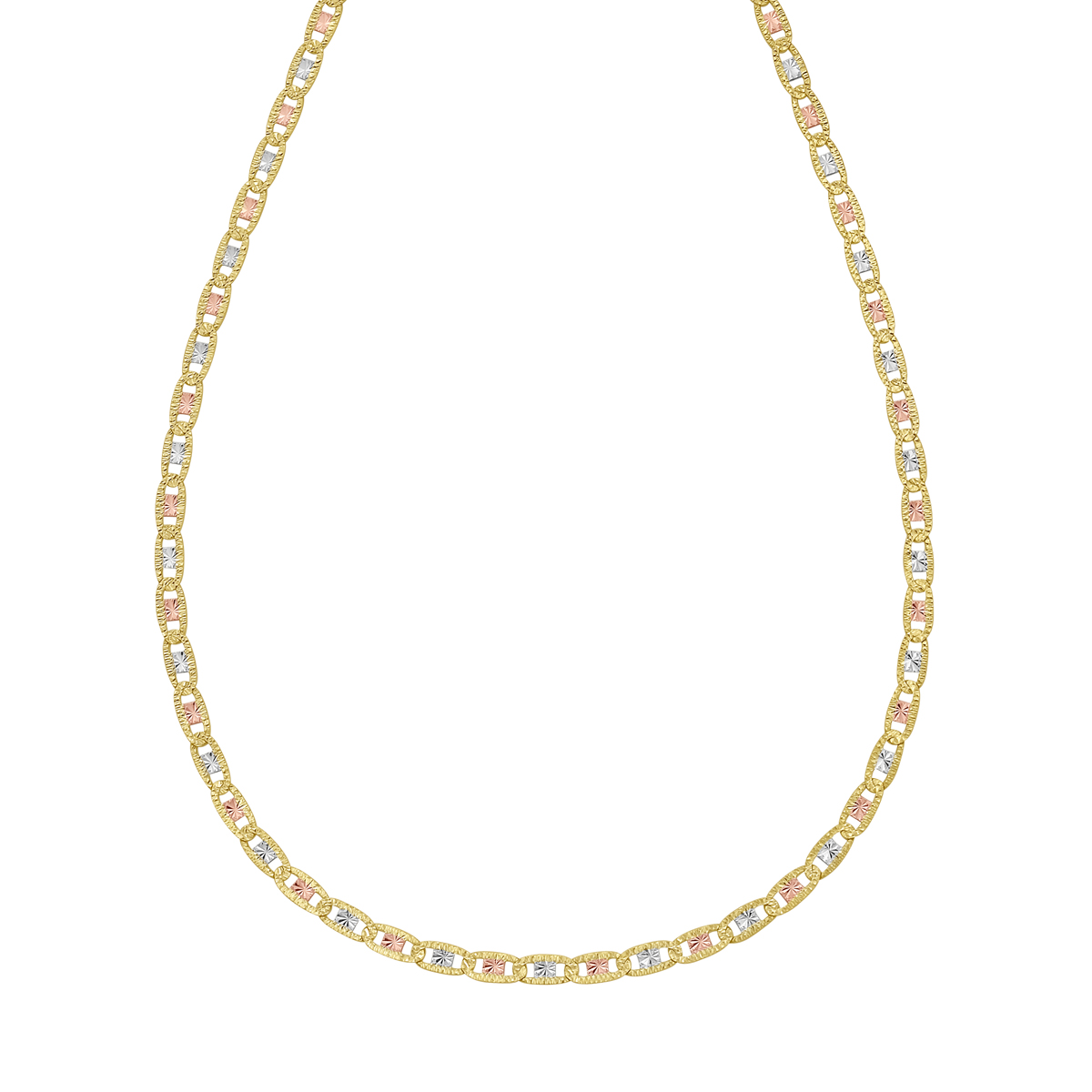 14K Gold 3.5mm Pave Valentino Chain
