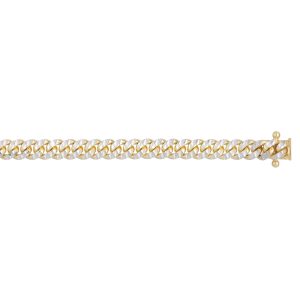 14K 5mm Pave Classic Miami Cuban Chain