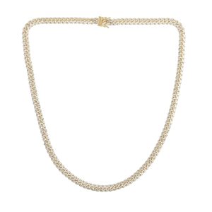 14K 6mm Pave Classic Miami Cuban Chain