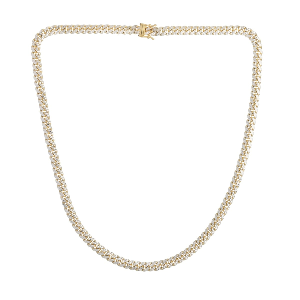 14K 6mm Pave Classic Miami Cuban Chain
