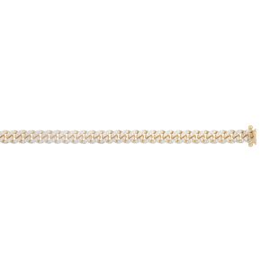 14K 4mm Pave Classic Miami Cuban Chain