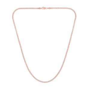 14K Rose 3.3mm Two-Tone Fancy Ice Chain