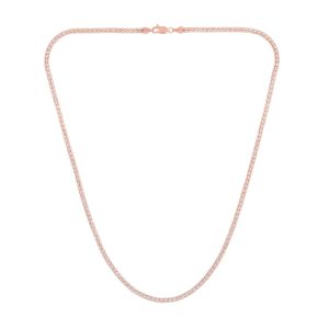14K Rose 3.3mm Two-Tone Fancy Ice Chain