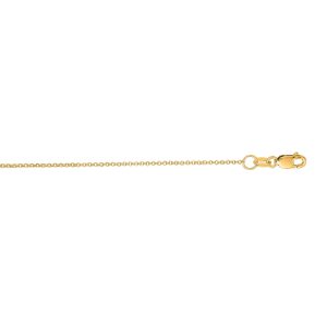 14K Gold 1.1mm Diamond Cut Rolo Chain