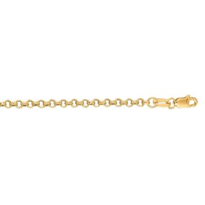 14K Gold 2.5mm Lite Rolo Chain