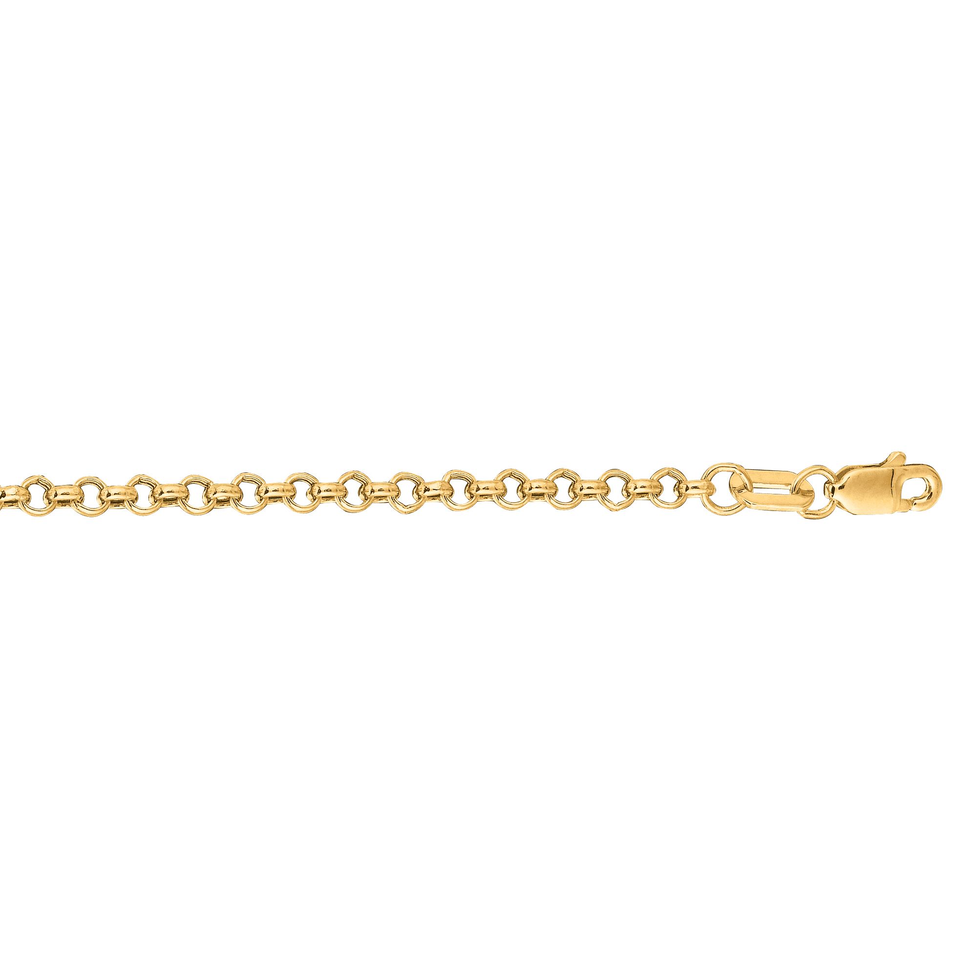 14K Gold 2.5mm Lite Rolo Chain