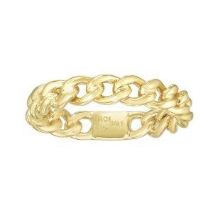 14K Gold Curb Ring