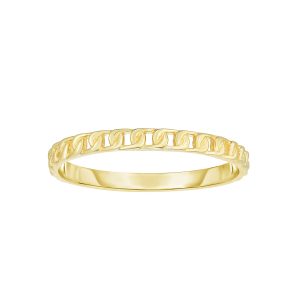 14K Gold Mini Curb Stackable Ring