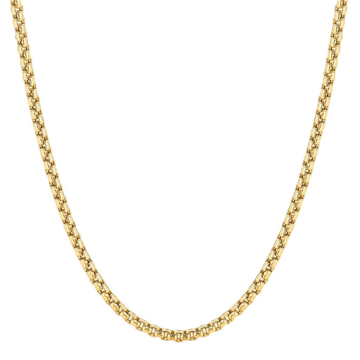 14K Gold 2.5mm Lite Round Box Chain
