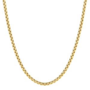 14K Gold 2.5mm Lite Round Box Chain
