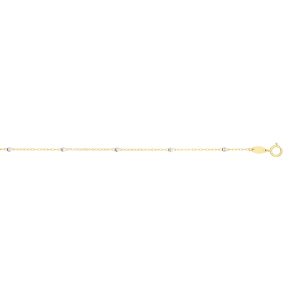 14K Gold 3.5mm Diamond Cut Bead Saturn Chain