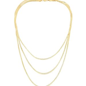 14K Multi-strand Herringbone Necklace