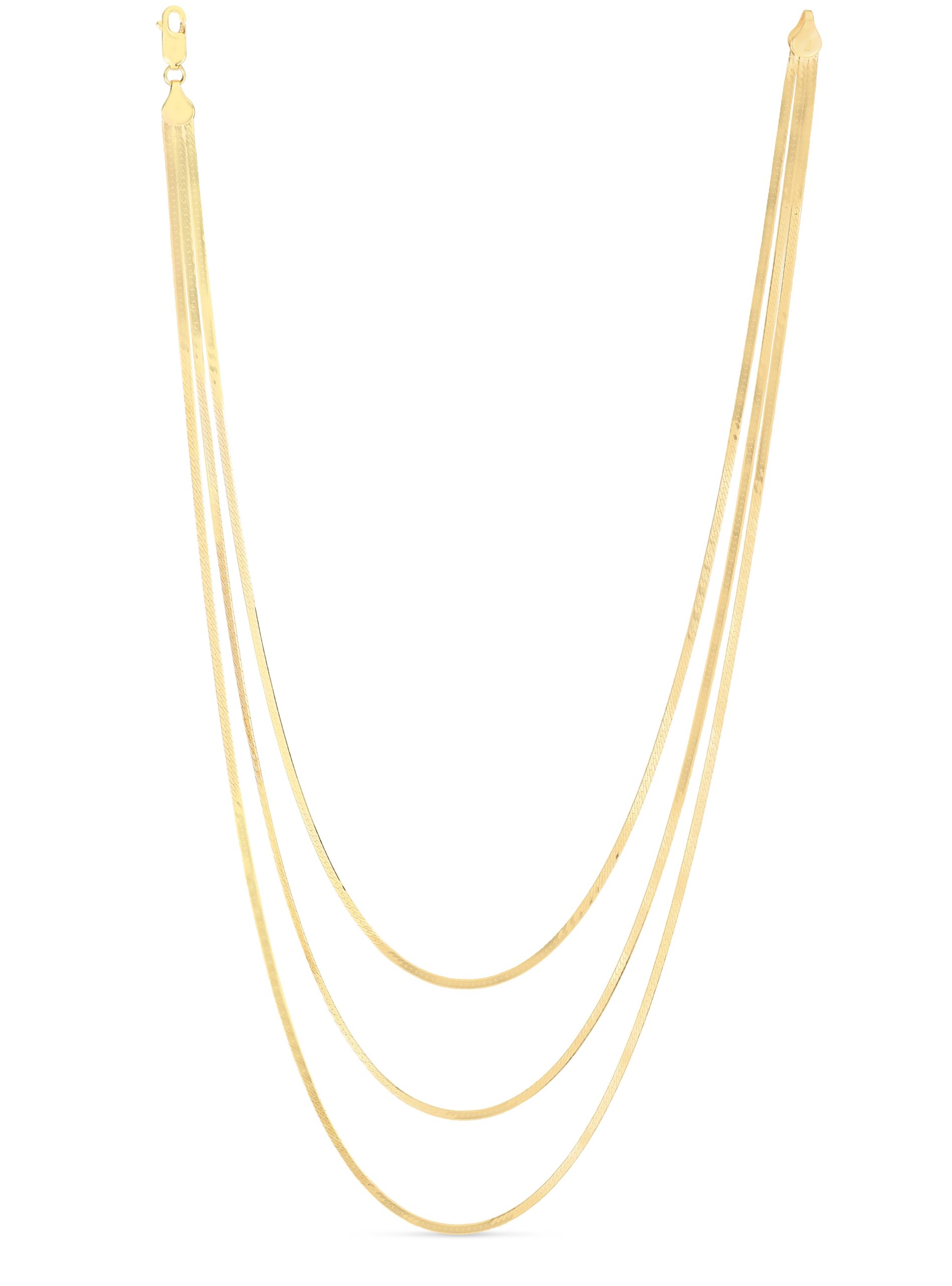 14K Multi-strand Herringbone Necklace