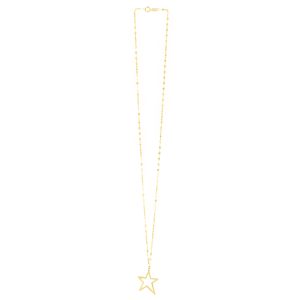 14K Open Star Necklace