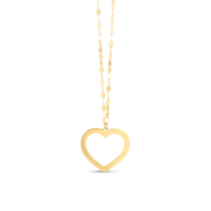 14K Reversible Heart Necklace