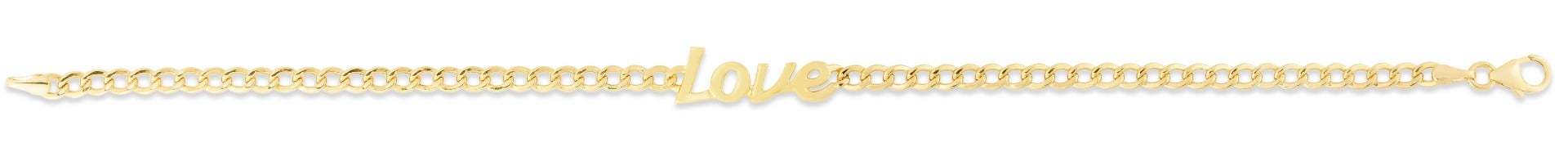 14K Love Curb Bracelet