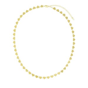 14K Heart Mirrored Chain Necklace