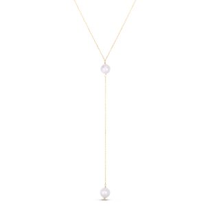 14K Pearl Drop Y-Necklace