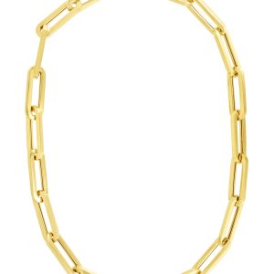 14K 9.6mm Paperclip Chain