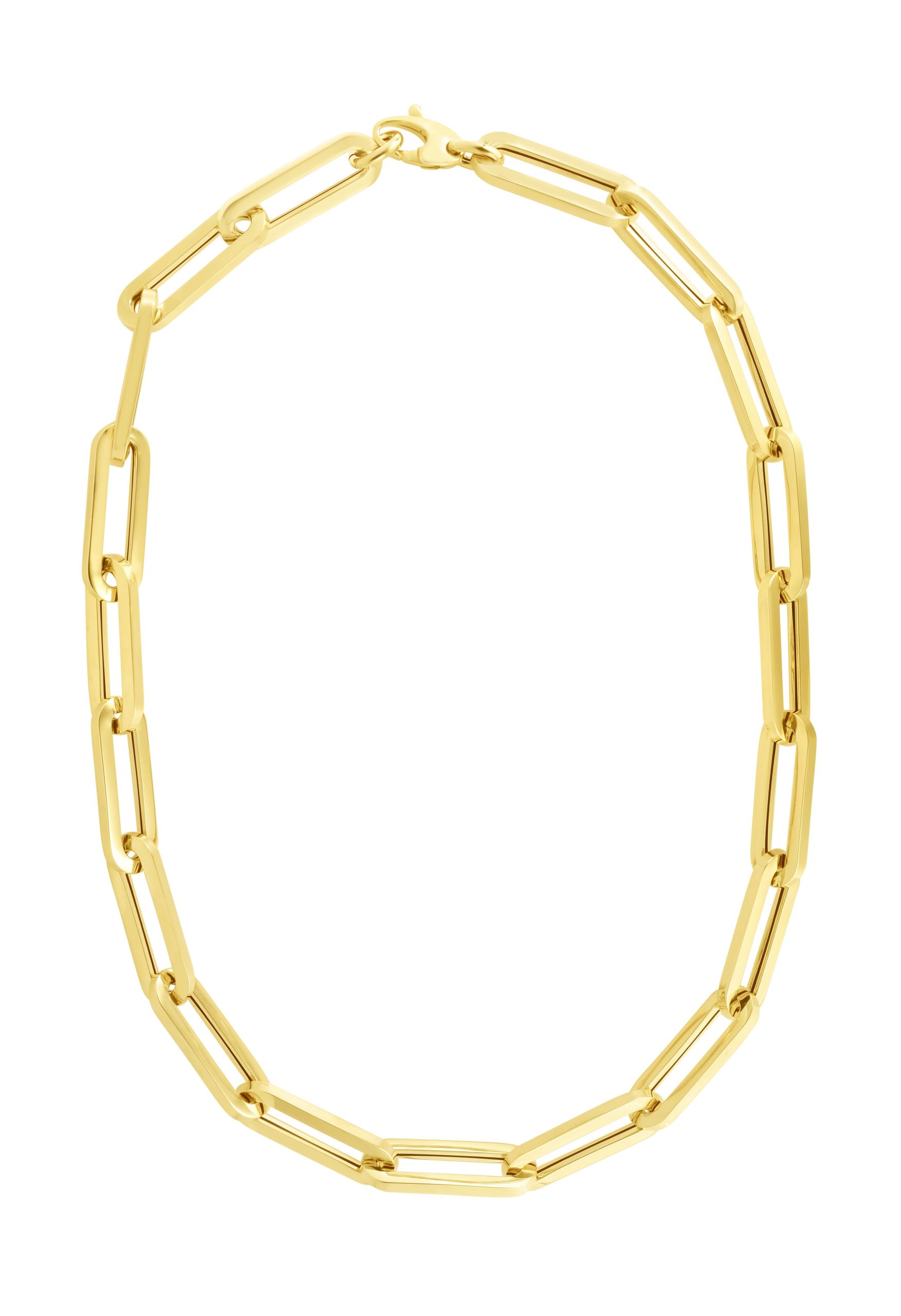 14K 9.6mm Paperclip Chain