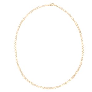 14K Gold Heart Link Necklace