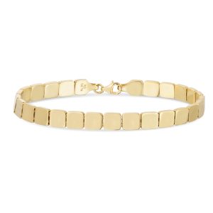 14K Gold Cube Bracelet