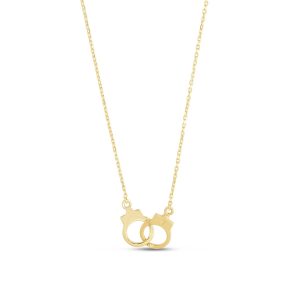 14K Gold Handcuff Necklace