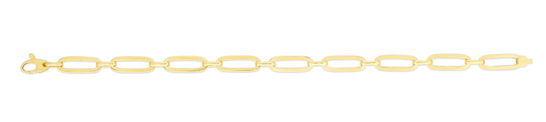 14K Gold 5.6mm Bombay Paperclip Bracelet