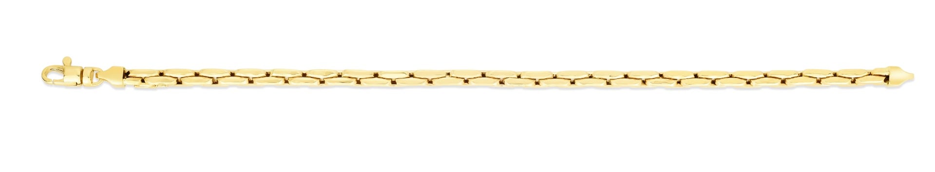 14K Gold Compressed Cable Link Bracelet