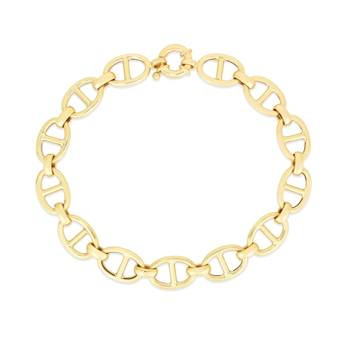 14K Gold 8.8mm Mariner Chain Bracelet