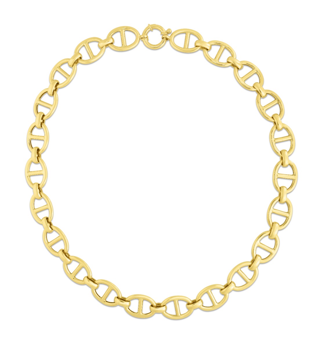 14K Gold 13.8mm Mariner Link Bracelet