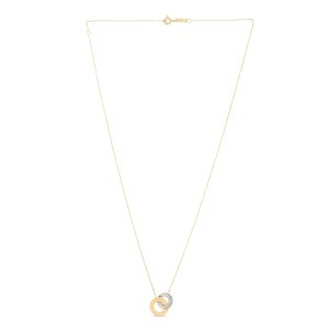 14K Gold & Mother of Pearl Circles Necklace