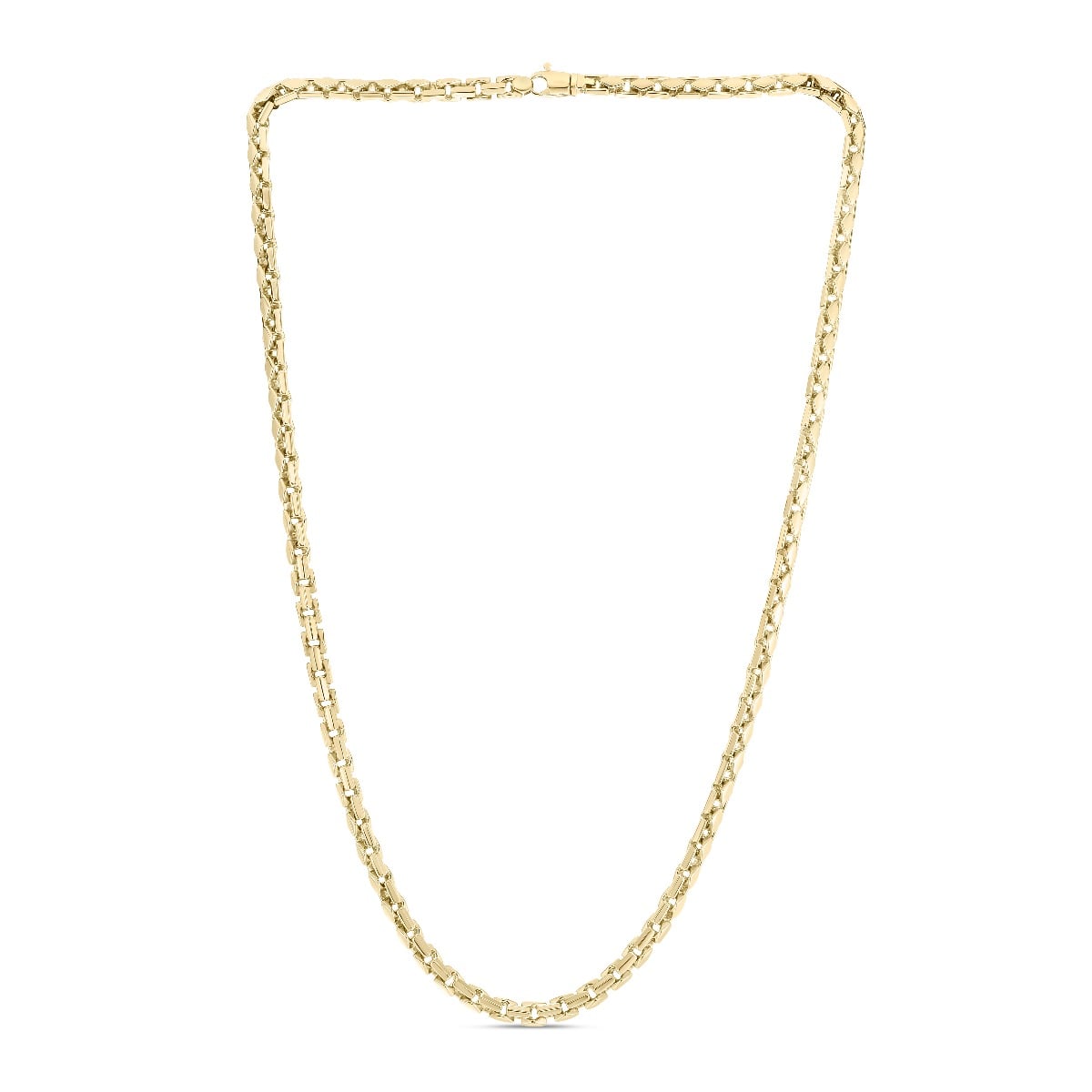 14K 5mm Men's Fancy Box Chain
