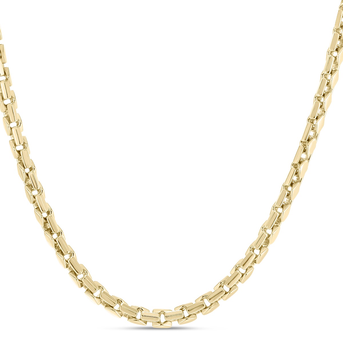 14K 5mm Men's Fancy Box Chain