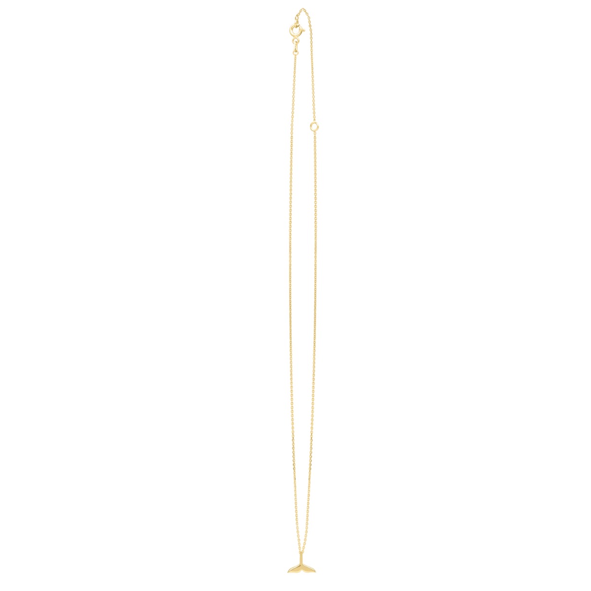 14K Whale Tail Necklace