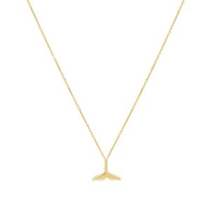 14K Whale Tail Necklace