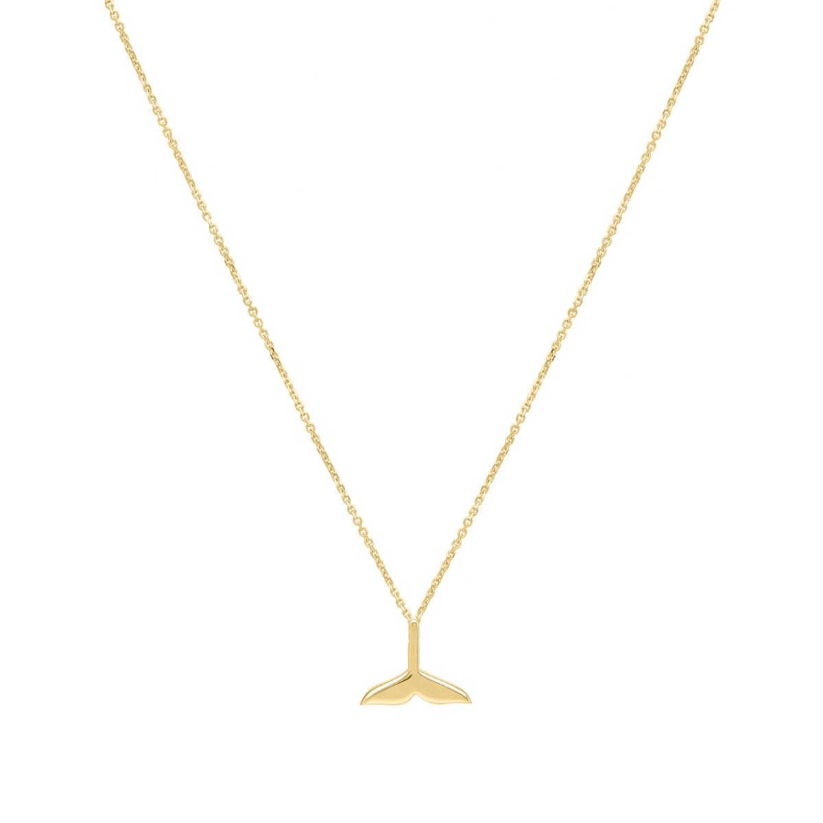 14K Whale Tail Necklace