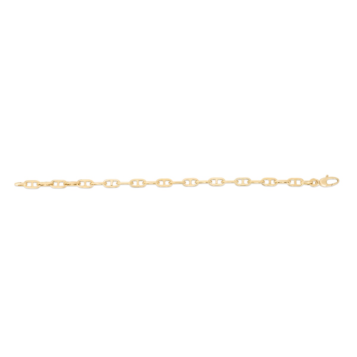 14K Puffed 5.4mm Mariner Necklace