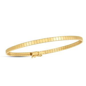 14K Brick Omega Bracelet