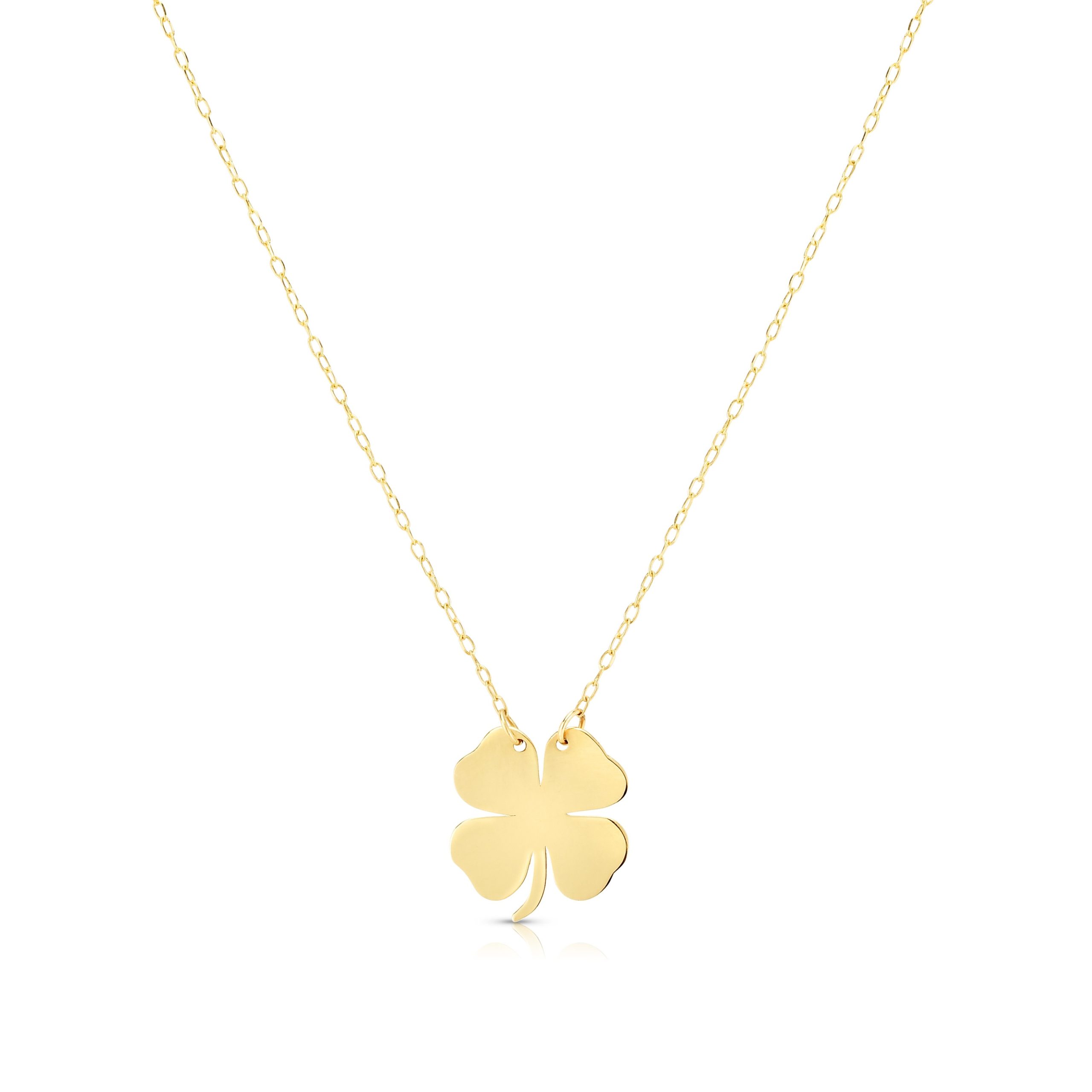 14K Gold Clover Necklace