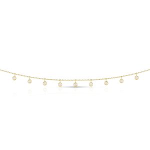 14K Gold .50ct Dangling Diamonds Necklace