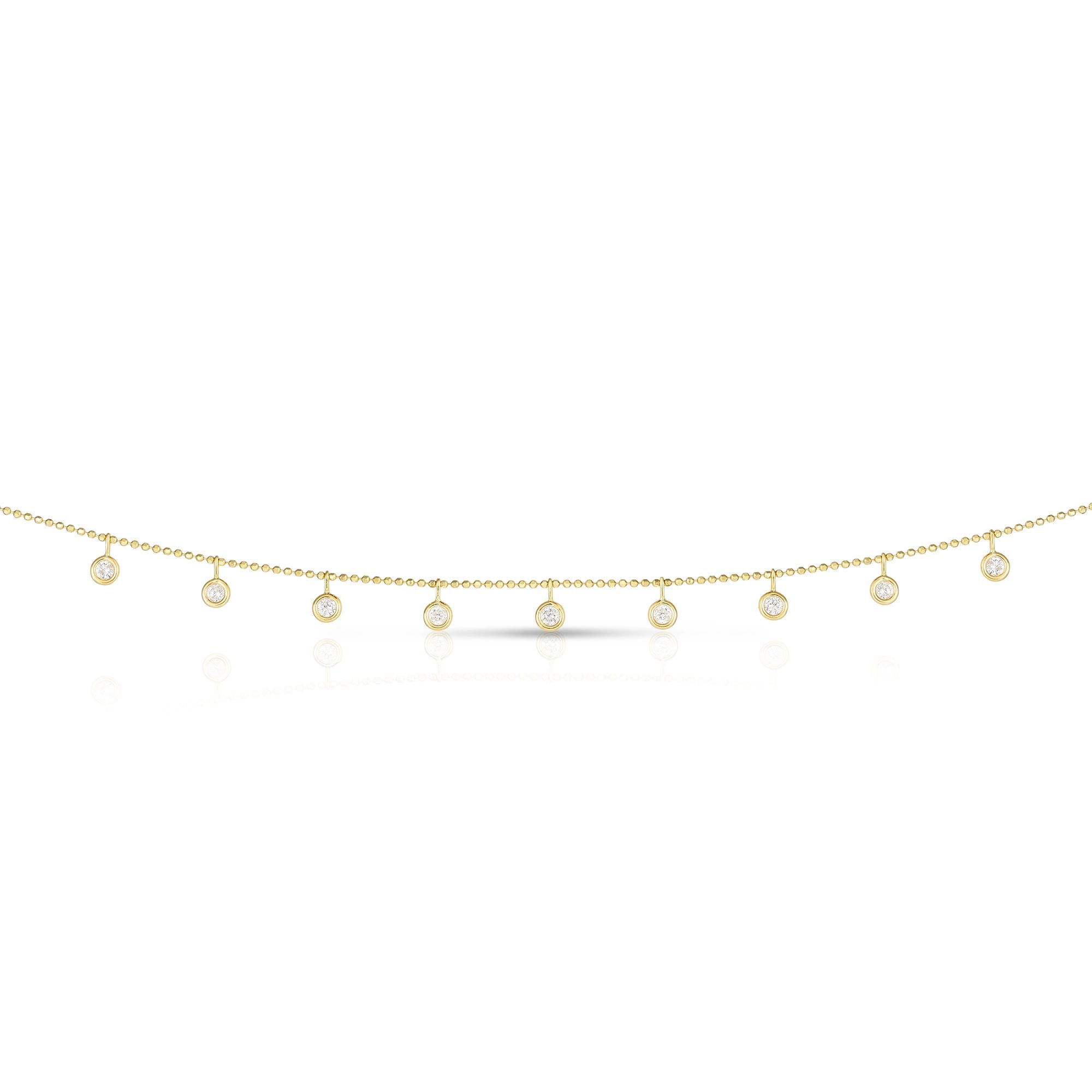 14K Gold .50ct Dangling Diamonds Necklace