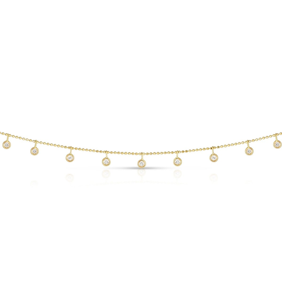 14K Gold .25ct Dangling Diamonds Necklace