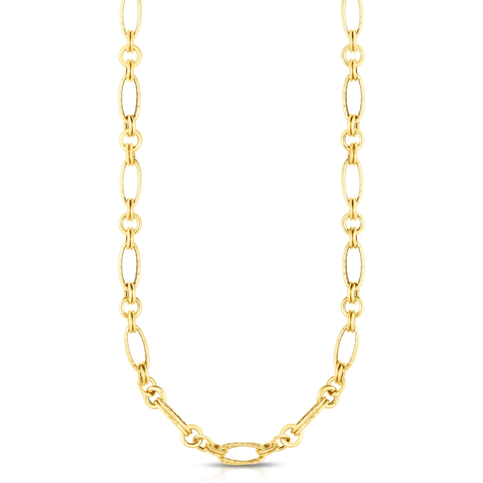 14K Gold Elongated Oval Link Chain