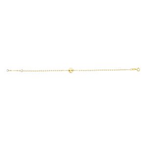 14K Gold Clover Bracelet