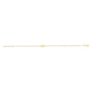 14K Gold Heart Bracelet