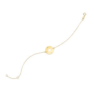 14K Gold Polished North Star Bracelet