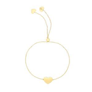 14K Gold Heart Friendship Bracelet