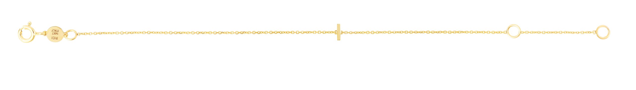 14K Mini Initial I Bracelet